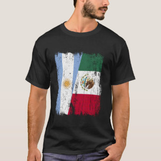 Argentina Mexico Half Flag Argentinian Mexican Her T-Shirt
