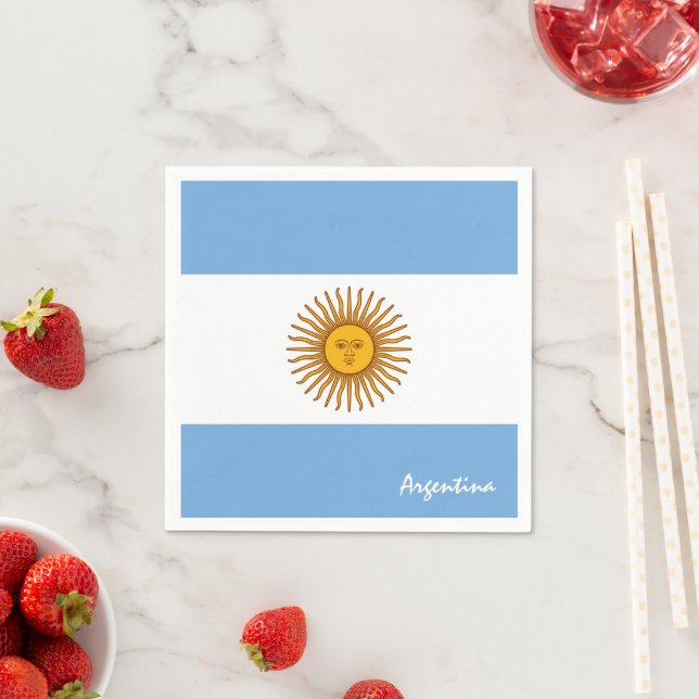 Argentina Napkins, Argentina Flag party /sport fan Napkins (Insitu)