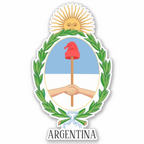 Argentina National Coat Of Arms Patriotic Sticker