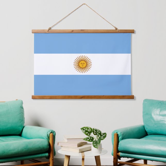 Argentina National Flag Patriotic Argentine Decor Hanging Tapestry (Living Room)
