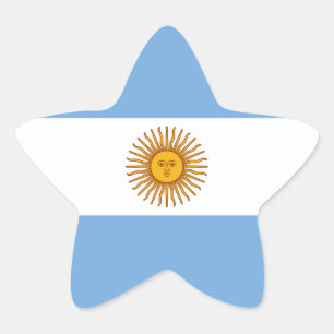 Argentina National Flag Star Sticker