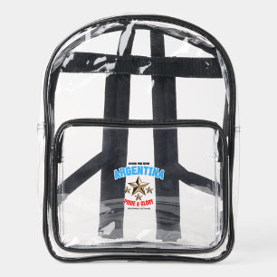 Argentina National Pride Custom Clear Backpack
