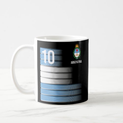 Argentina Number 10 Flag Soccer Coffee Mug