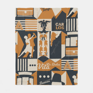 argentina pattern seamless design illustration fleece blanket