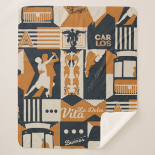 argentina pattern seamless design illustration sherpa blanket