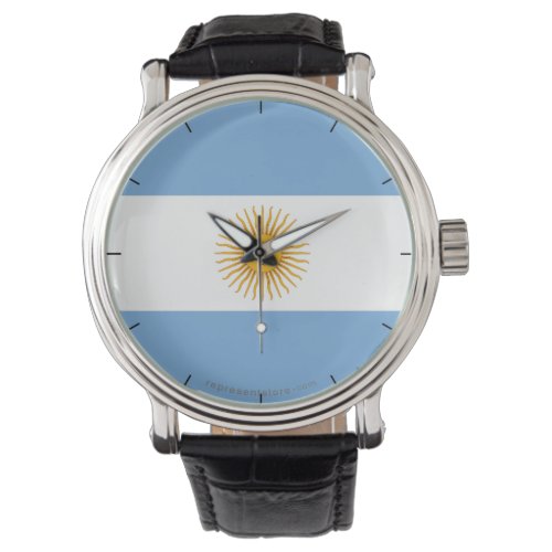 Argentina Plain Flag Watch