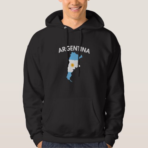 Argentina Proud Flag Argentina Country Map Flag Su Hoodie