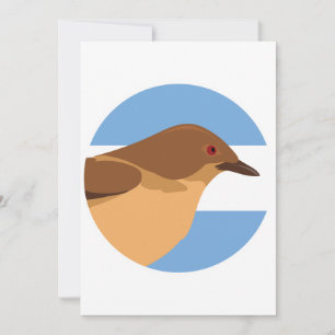 Argentina Red ovenbird Argentine National Animal Invitation