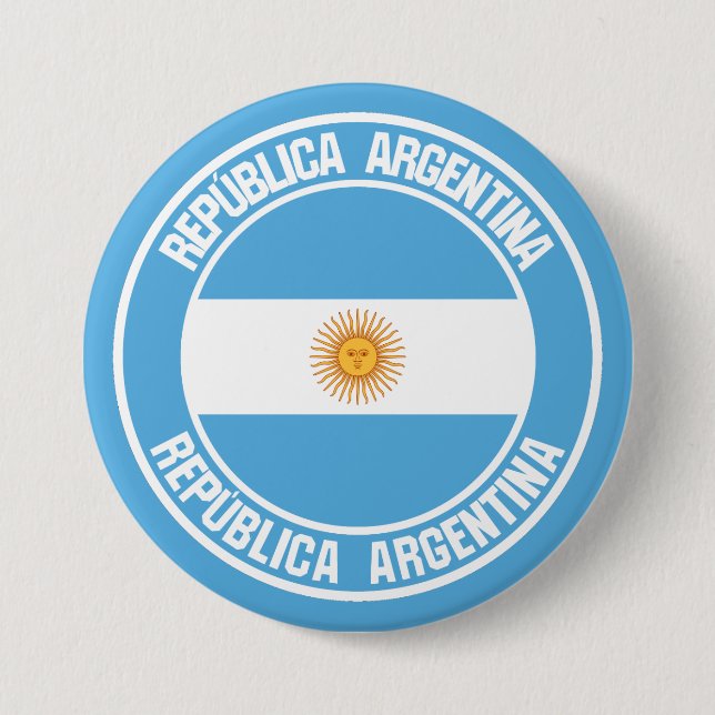 Argentina Round Emblem Button (Front)
