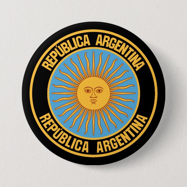 Argentina Round Emblem Button (Front)