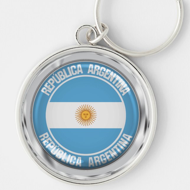Argentina Round Emblem Keychain (Front)