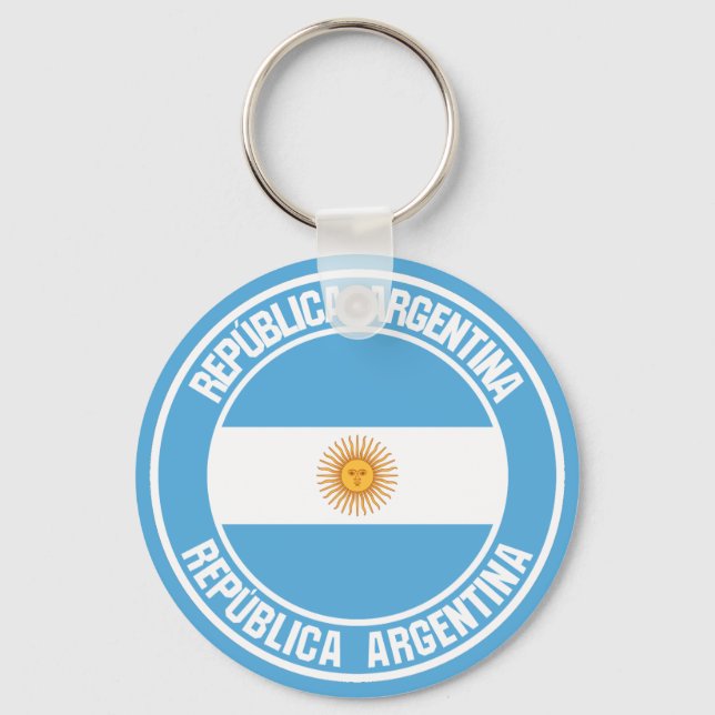 Argentina Round Emblem Keychain (Front)
