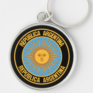 Argentina Round Emblem Keychain