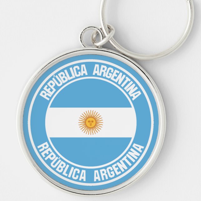 Argentina Round Emblem Keychain (Front)