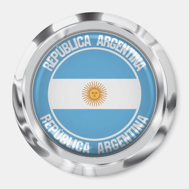 Argentina Round Emblem Magnet (Front)