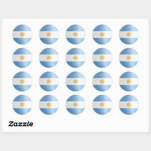 Argentina  Round Icon Flag  Classic Round Sticker