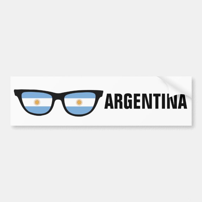Argentina Shades custom text & color bumpersticker Bumper Sticker (Front)