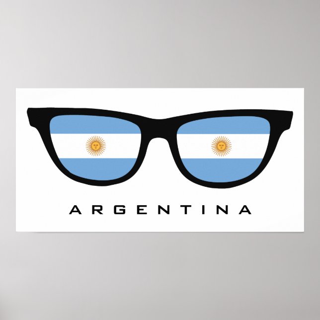 Argentina Shades custom text & color poster (Front)
