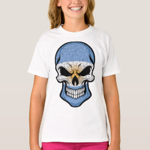 Argentina Smiling Skull Flag T-Shirt