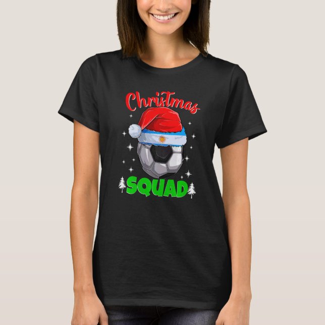 Argentina Soccer 2022 Christmas Squad Argentina Fo T-Shirt (Front)