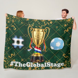 Argentina Soccer 2026 Global Games Striped Fleece Blanket