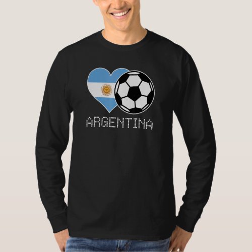 Argentina Soccer Argentinian Flag Love Country Pri T_Shirt