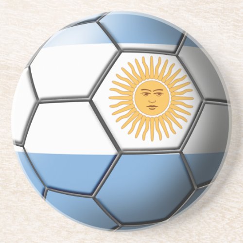 Argentina Soccer Ball Coasters