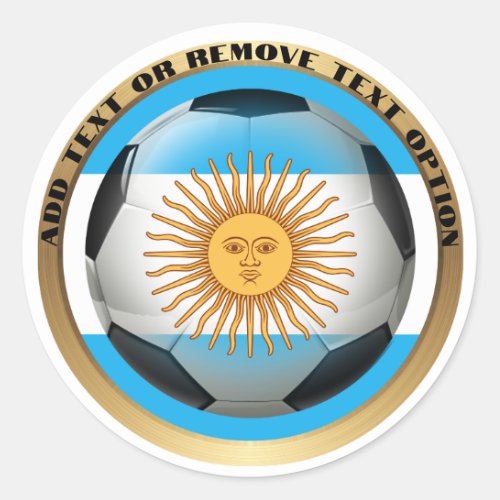 Argentina Soccer Ball Sports Classic Round Sticker
