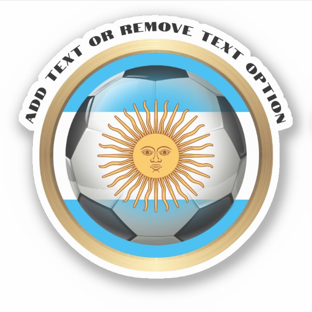 Argentina Soccer Ball Sports Sticker (Front)