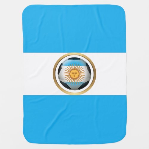 Argentina Soccer Ball Swaddle Blanket