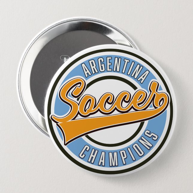 Argentina Soccer Champions Button (Front & Back)