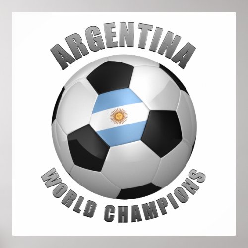 ARGENTINA SOCCER CHAMPIONS POSTER