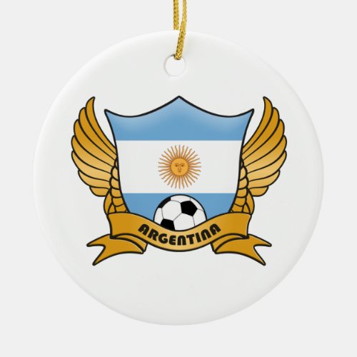 Argentina Soccer Circle Ornament