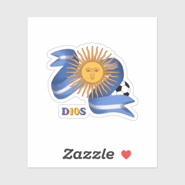  Argentina Soccer D10S Fan Sticker (Sheet)