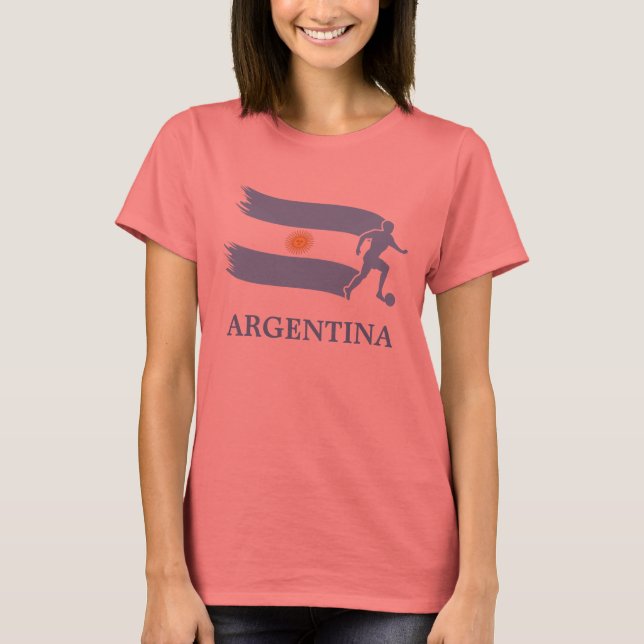 Argentina  Soccer Flag T-Shirt (Front)