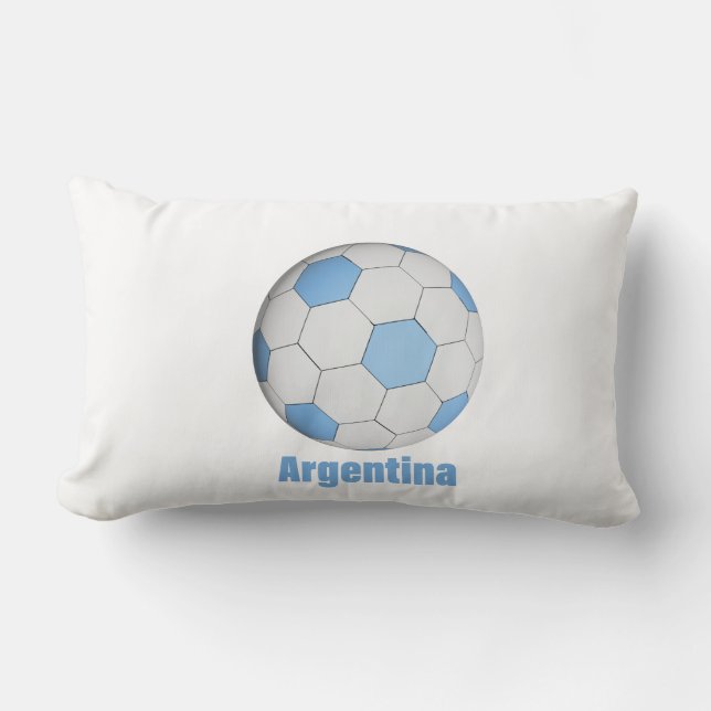 Argentina Soccer  Lumbar Pillow (Front)