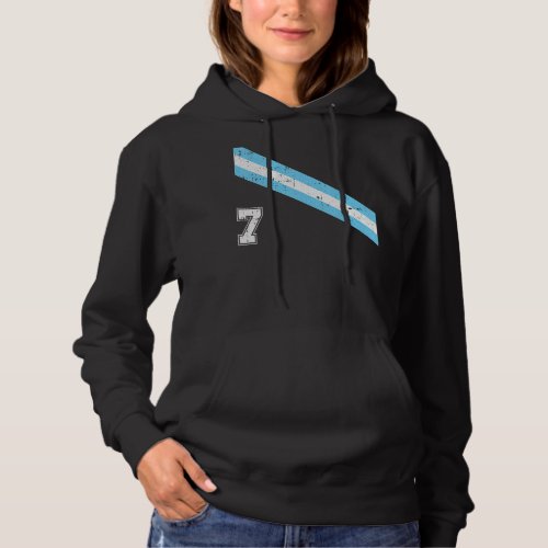 Argentina Soccer Number 7 Argentinian Football Spo Hoodie