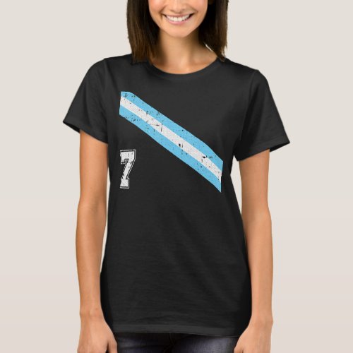 Argentina Soccer Number 7 Argentinian Football Spo T_Shirt
