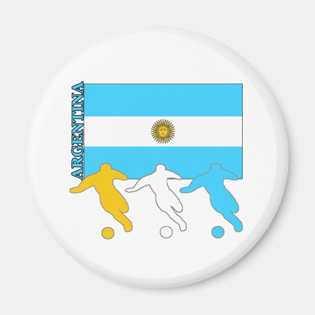 Argentina Soccer Players Magnet (Front)
