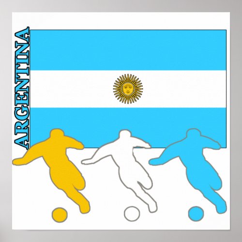 Argentina Soccer Players Poster