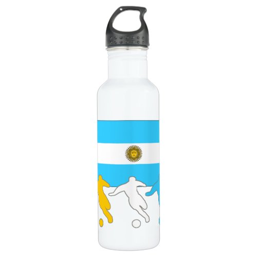 Argentina Soccer Players Water Bottle