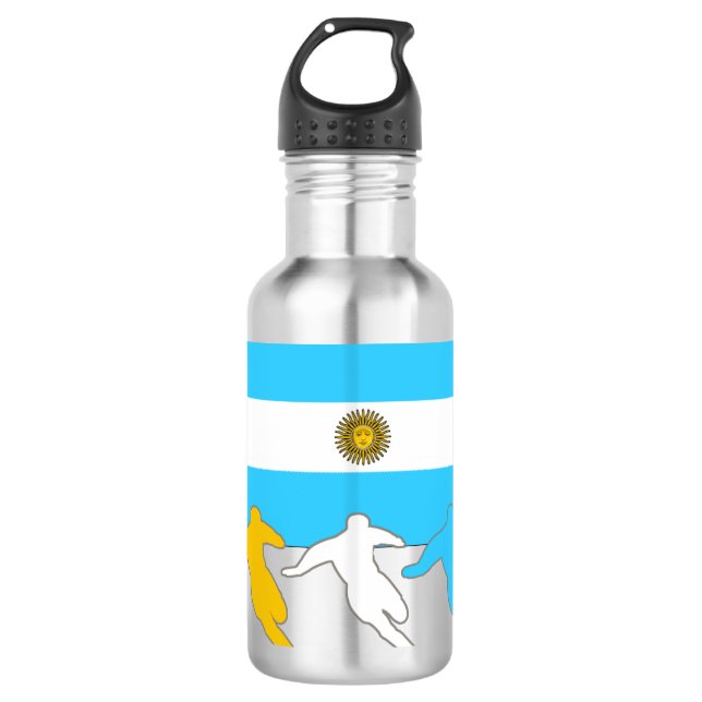 Argentina Soccer Players Water Bottle (Front)
