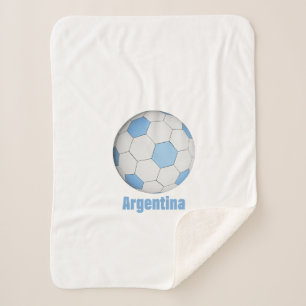 Argentina soccer sherpa blanket