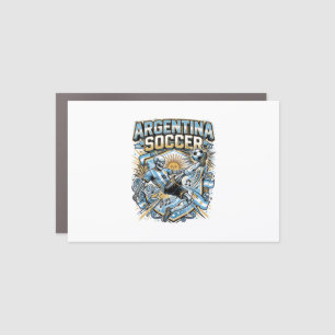 Argentina Soccer Skeleton Striker Nations Poster S Car Magnet