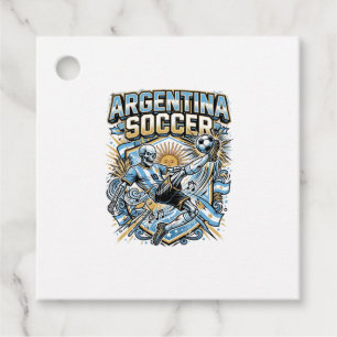 Argentina Soccer Skeleton Striker Nations Poster S Favor Tags