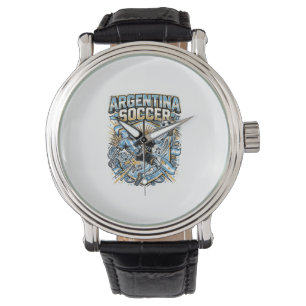 Argentina Soccer Skeleton Striker Nations Poster S Watch
