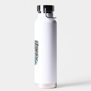 Argentina Soccer Skeleton Striker Nations Poster S Water Bottle