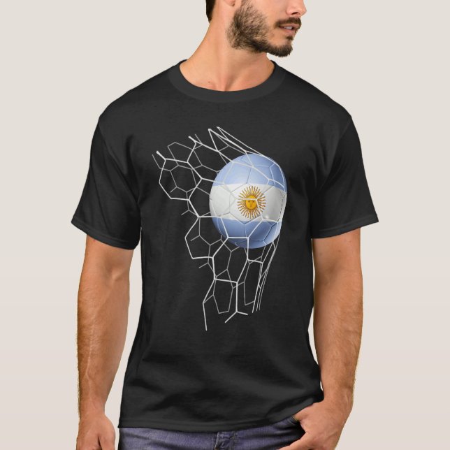 Argentina Soccer Team Fan Argentine Flag Patriotic T-Shirt (Front)