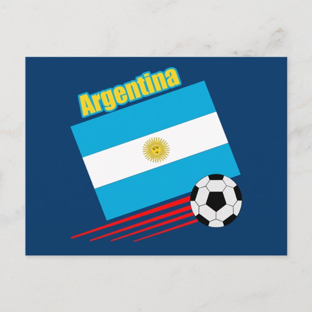Argentina Soccer Team Postcard (Front)