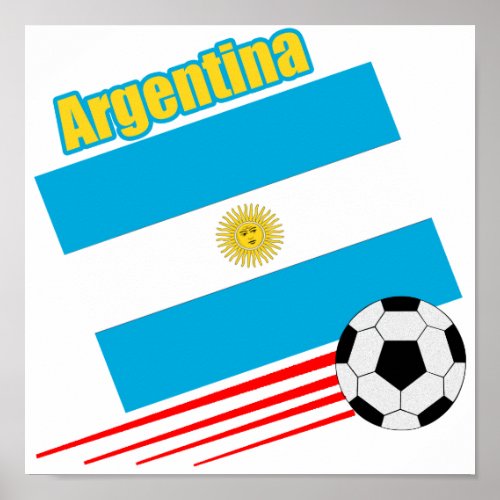 Argentina Soccer Team Poster